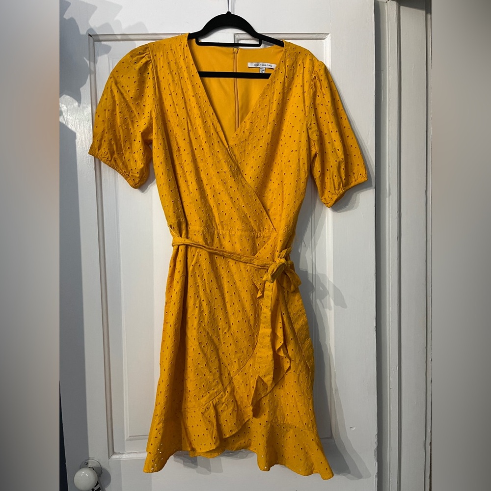 Julia Jordan Mustard Wrap Dress